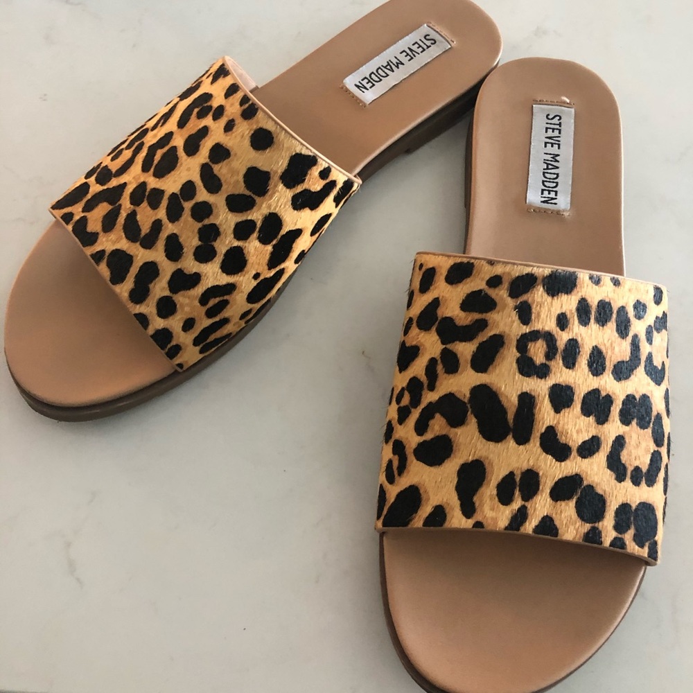 Steve Madden Leopard Karolyn Sandal 7.5 M